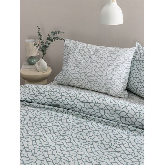 Palamaiki Σετ Υπέρδιπλα Σεντόνια Fashion Life 240x260 FL6296 Χωρίς Λάστιχο Πράσινο