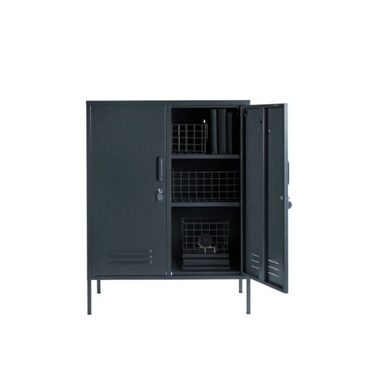 STEELEN COLOR Μεταλλική Ντουλάπα 80x40x90cm Πάχους 0.4mm Εσωτερικού Χώρου με Πόδια Slate Grey