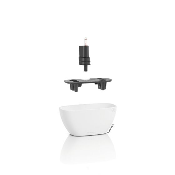 LECHUZA Navio Color 10 Επιτραπέζια Γλάστρα 29x14x14cm Αυτοποτιζόμενη με Δοχείο Φύτευσης ΛΕΥΚΗ Γερμανίας