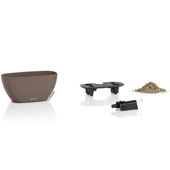 LECHUZA Navio Color 10 Επιτραπέζια Γλάστρα 29x14x14cm Αυτοποτιζόμενη με Δοχείο Φύτευσης Nutmeg Γερμανίας