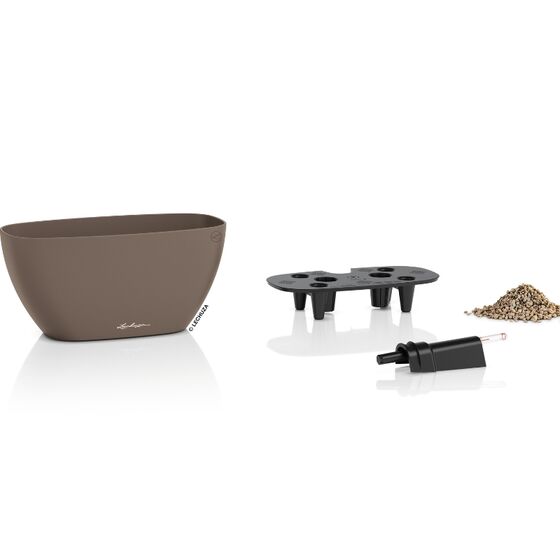 LECHUZA Navio Color 20 Επιτραπέζια Γλάστρα 39x19x18cm Αυτοποτιζόμενη με Δοχείο Φύτευσης Nutmeg Γερμανίας