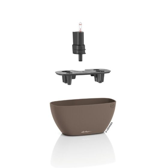 LECHUZA Navio Color 20 Επιτραπέζια Γλάστρα 39x19x18cm Αυτοποτιζόμενη με Δοχείο Φύτευσης Nutmeg Γερμανίας