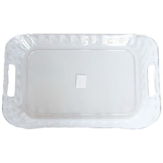 Δίσκος Σερβιρίσματος Ακρυλικός με Λαβές Διάφανος