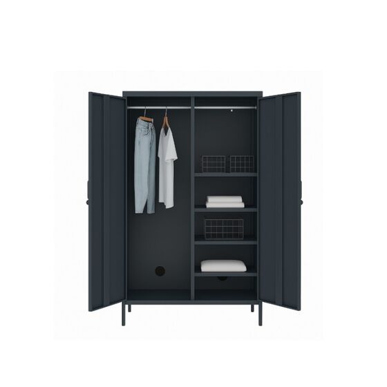 STEELEN COLOR Μεταλλική Ντουλάπα 90x55x190cm Πάχους 0.4mm Εσωτερικού Χώρου με Πόδια Slate Grey