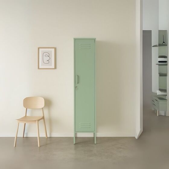 STEELEN COLOR Μεταλλική Ντουλάπα 40x45x190cm Πάχους 0.4mm Εσωτερικού Χώρου με Πόδια Pastel Green