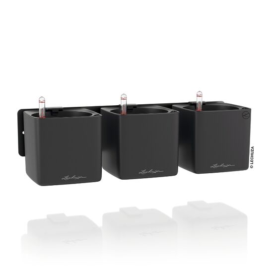 LECHUZA Green Wall Premium Επιτοίχια Γλάστρα 48x6x14cm Αυτοποτιζόμενη με Εσωτερικά Δοχεία Basalt Grey Mατ Γερμανίας