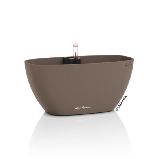 LECHUZA Navio Color 10 Επιτραπέζια Γλάστρα 29x14x14cm Αυτοποτιζόμενη με Δοχείο Φύτευσης Nutmeg Γερμανίας