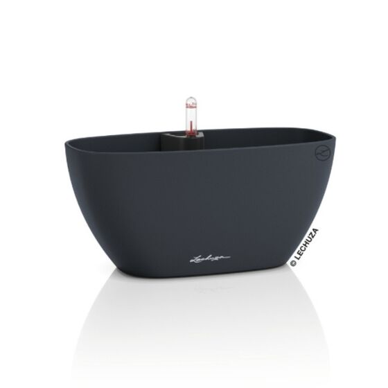 LECHUZA Navio Color 10 Επιτραπέζια Γλάστρα 29x14x14cm Αυτοποτιζόμενη με Δοχείο Φύτευσης Slate Γερμανίας