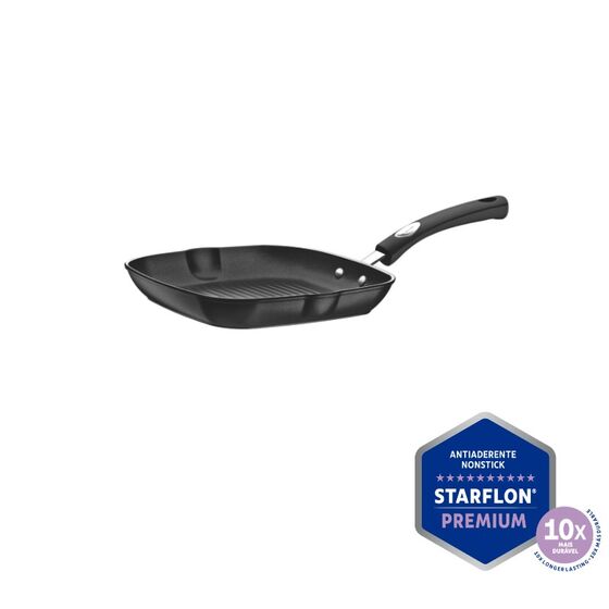 TRAMONTINA Τηγάνι Αντικολλητικό Gril Monaco Ø25.8x9.6cm 1.5L Αντοχή Starflon Premium 0.90kg