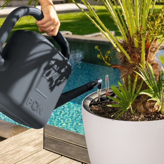 LECHUZA Classico Color LS 50 Επιτραπέζια Γλάστρα Ø49x46cm Αυτοποτιζόμενη με Δοχείο Φύτευσης Λευκή Ματ Γερμανίας