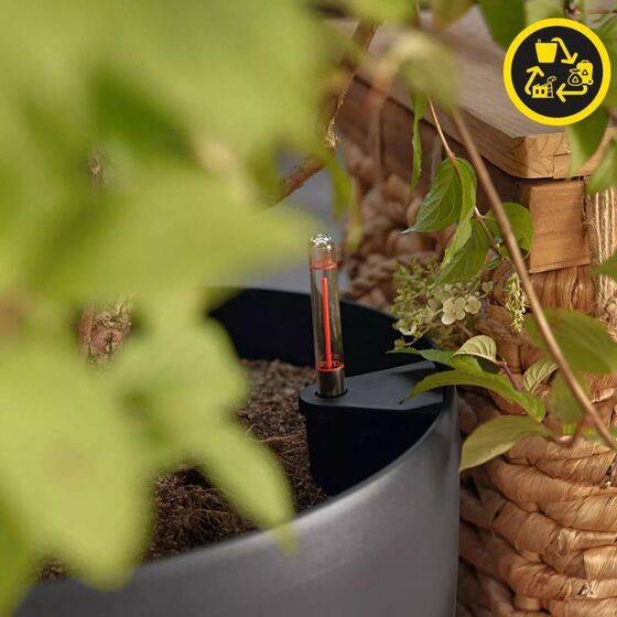 LECHUZA Classico ECO 50 Επιδαπέδια Γλάστρα Ø49x46cm Αυτοποτιζόμενη Dark Grey Γερμανίας