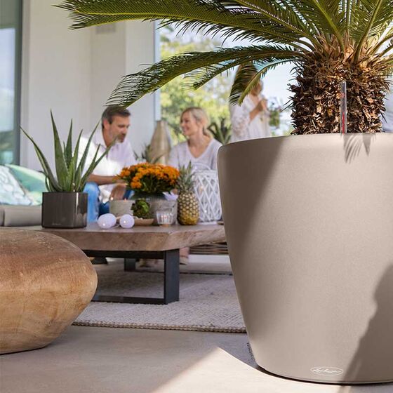 LECHUZA Classico 50 Επιδαπέδια Γλάστρα Ø50x46cm Αυτοποτιζόμενη Sand Brown Γερμανίας