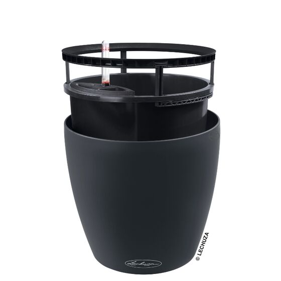 LECHUZA Classico Color LS 50 Επιτραπέζια Γλάστρα Ø49x46cm Αυτοποτιζόμενη με Δοχείο Φύτευσης Ανθρακί Ματ Γερμανίας