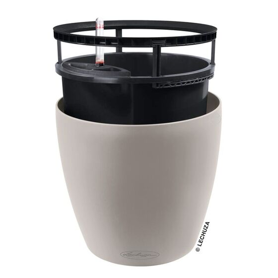 LECHUZA Classico Color LS 50 Επιτραπέζια Γλάστρα Ø49x46cm Αυτοποτιζόμενη με Δοχείο Φύτευσης Sand Brown Ματ Γερμανίας