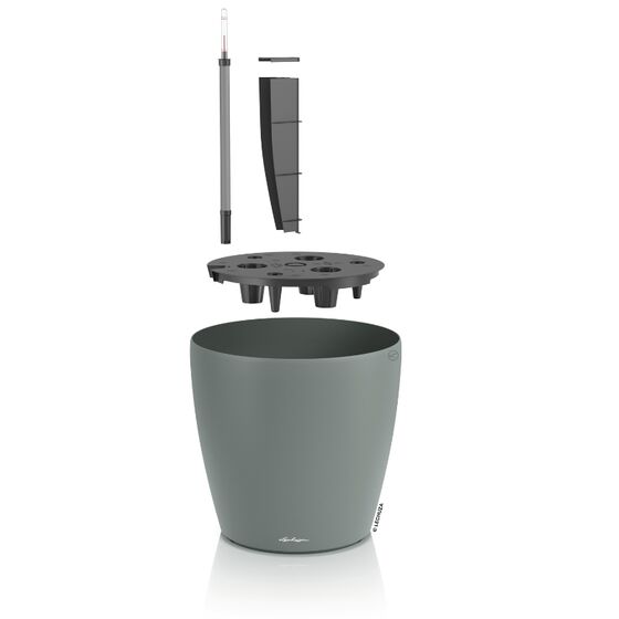 LECHUZA Classico ECO 50 Επιδαπέδια Γλάστρα Ø49x46cm Αυτοποτιζόμενη Light Grey Γερμανίας