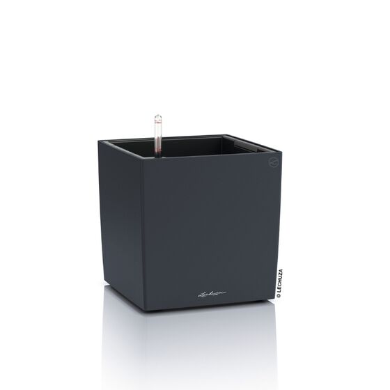 LECHUZA Cube Color 30 Επιδαπέδια Γλάστρα Κύβος 30x30x30cm Αυτοποτιζόμενη με Δοχείο Slate Γερμανίας