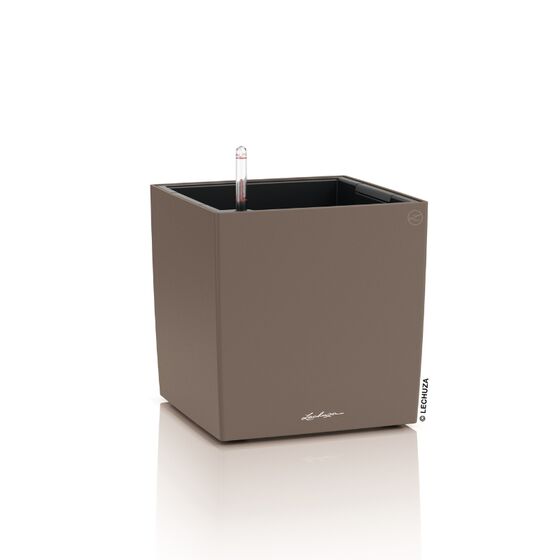 LECHUZA Cube Color 30 Επιδαπέδια Γλάστρα Κύβος 30x30x30cm Αυτοποτιζόμενη με Δοχείο Nutmeg Γερμανίας