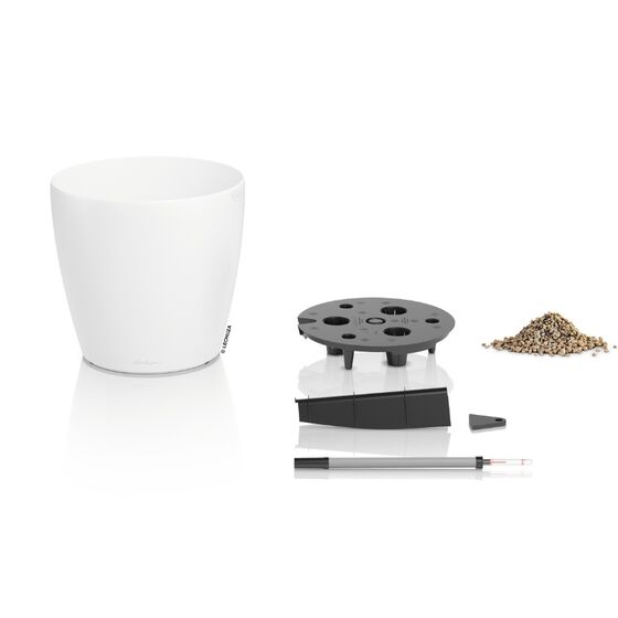 LECHUZA Classico 50 Επιδαπέδια Γλάστρα Ø50x46cm Αυτοποτιζόμενη Λευκή Γερμανίας