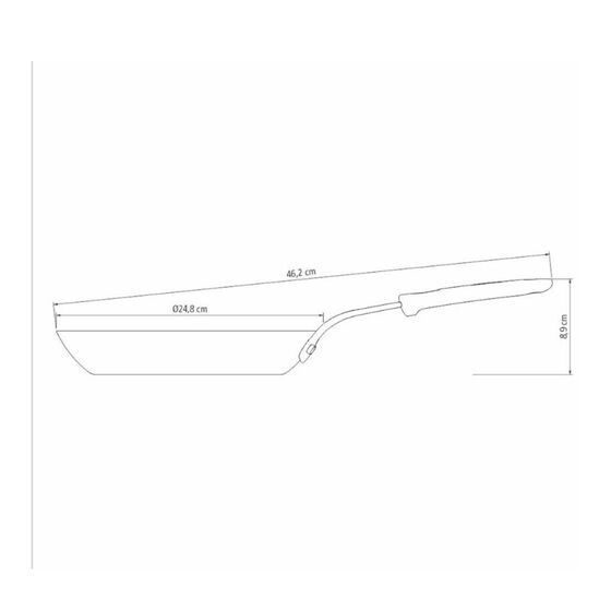 TRAMONTINA Τηγάνι από Μαντέμι Professional Iron Ø24.8x8.9cm 1.3lt Durprotect 1.20kg