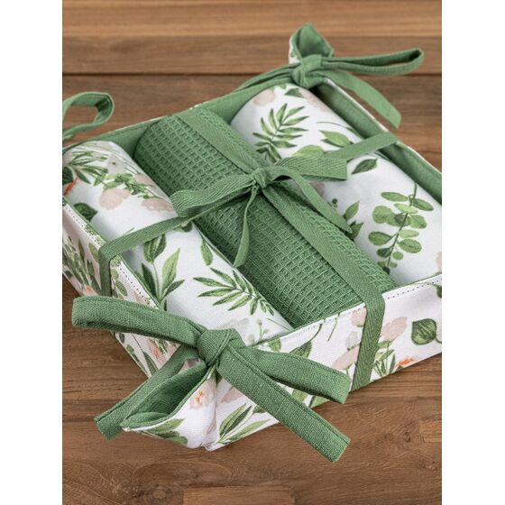 Palamaiki Σετ 3 Πετσέτες Κουζίνας Kitchen Towels 40x70 με καλάθι MH900