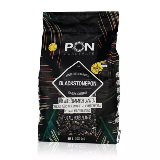 LECHUZA BLACKSTONEPON Υπόστρωμα Φύτευσης 18lt με Λίπασμα σε Μαύρο Χρώμα για Φυτά Εσωτερικού Χώρου  για Γλάστρες Lechuza