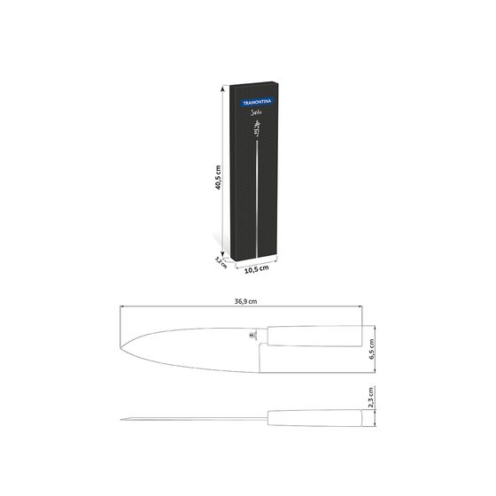 Tramontina Sushi 20.32cm (8") Μαχαίρι Deba Ανοξείδωτο με Σφυρήλατη Λεπίδα & Πλαστική Λαβή