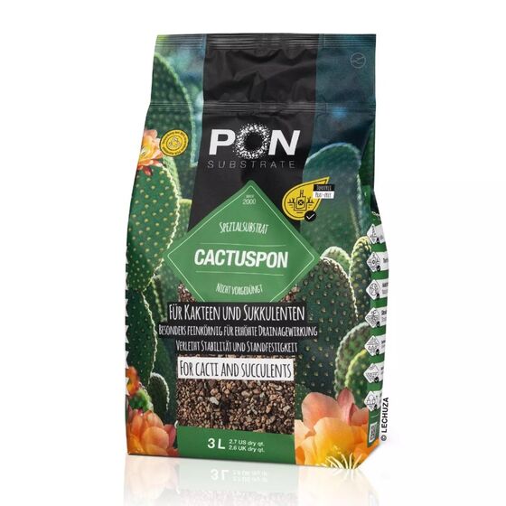 LECHUZA CACTUSPON Υπόστρωμα Φύτευσης 3lt για Κάκτους και Παχύφυτα για Γλάστρες Lechuza