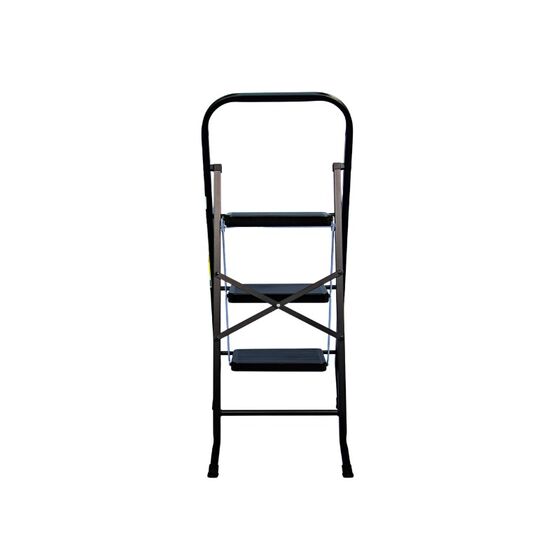 VESTA ΤΙΚΟ Σκαλοσκαμπό Μεταλλικό 45x70x102cm με 3 Σκαλιά MAX Αντοχή 150kg Βάρος 4.8kg Μαύρο