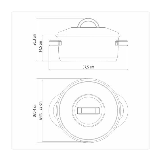 TRAMONTINA Κατσαρόλα Βαθιά Solar Induction Ø28x20.3cm 8.4lt Ανοξείδωτο Ατσάλι με Τριπλή Βάση & Καπάκι 2.9kg