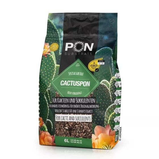 LECHUZA CACTUSPON Υπόστρωμα Φύτευσης 6lt για Κάκτους και Παχύφυτα για Γλάστρες Lechuza