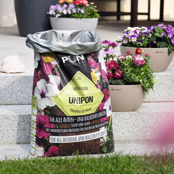 LECHUZA UNIPON Υπόστρωμα Φύτευσης 40lt με Λίπασμα για Φυτά Εξωτερικού Χώρου και Κήπου για Γλάστρες Lechuza