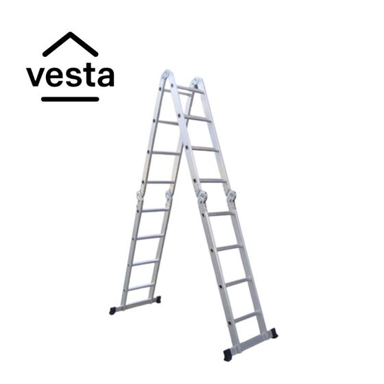 VESTA Πολυμορφική Σκάλα Αλουμινίου 4Χ4 MAX Ύψος 4.64m MAX Αντοχή 150kg Πιστοποίηση EN131