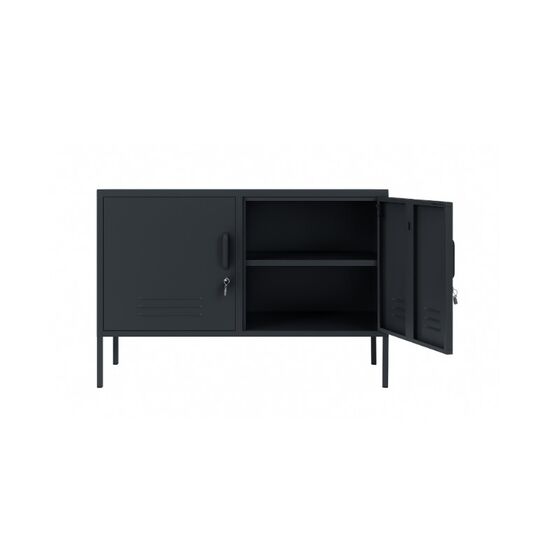 STEELEN Μεταλλικός Μπουφές 100x40x70cm Πάχους 0.7mm Εσωτερικού Χώρου με Πόδια Slate Grey