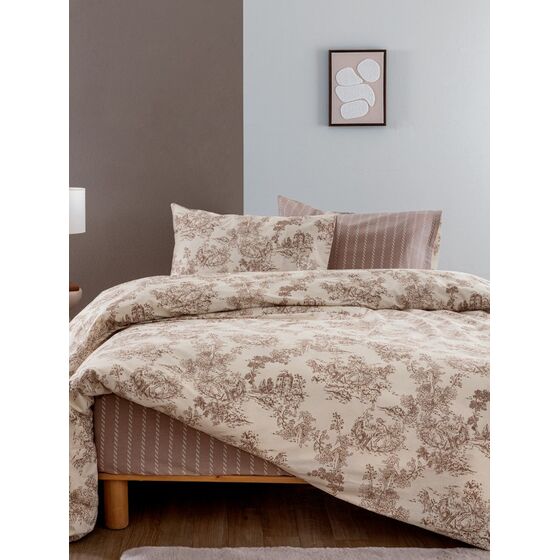 Palamaiki Σετ Παπλωματοθήκη Υπέρδιπλη Fashion Life 230x250 FL6306 Μπεζ