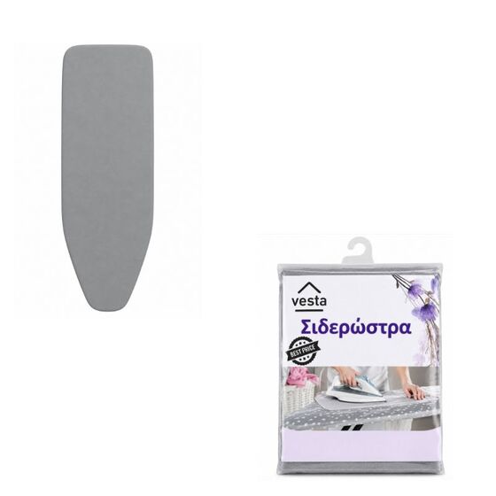 Σιδερόπανο Βαμβακερό 97x34cm με Μαλακό Υπόστρωμα 8mm Silver