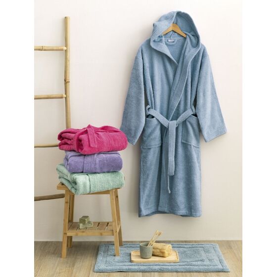 Palamaiki Μπουρνούζι με Κουκούλα Kids Bath JUNIOR DENIM 10-12 Μπλε