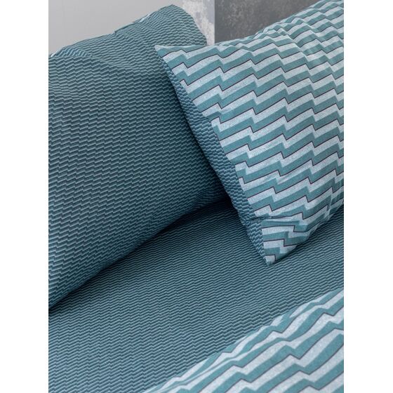 Palamaiki Σετ Παπλωματοθήκη Υπέρδιπλη Fashion Life 230x250 FL6319 Μπλε