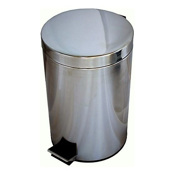 VESTA Κάδος με Πεντάλ ΙΝΟΧ 12lt Ø25x40cm
