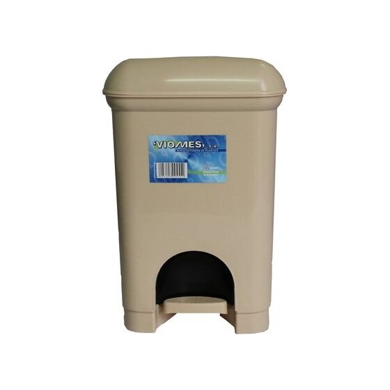 Κάδος Μπάνιου Πεντάλ 12.5lt 21x22x30cm Εσωτερικό Κάδο 6lt 17x18x23cm Πλαστικός Μπεζ Ελλάδας