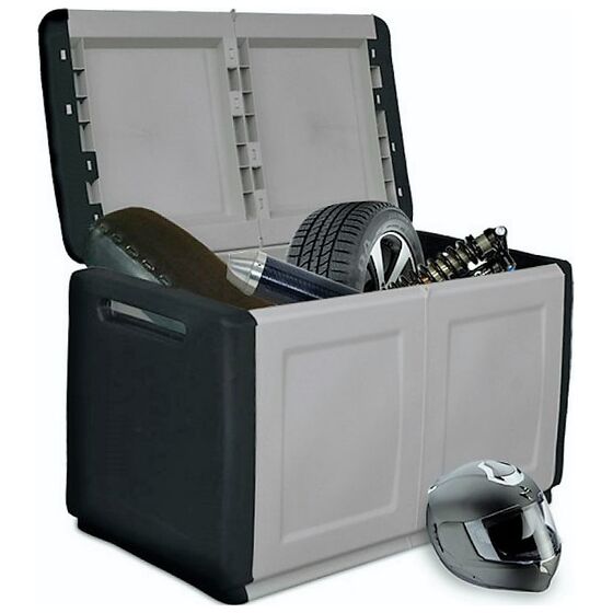 ARTPLAST Ιταλίας Μπαούλο 96x53x57 230lt Αποθήκευσης Πλαστικό MASSIF 11kg Μαύρο/Γκρι CUBE