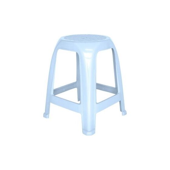 Σκαμπό Τετράγωνο Πλαστικό Λευκό