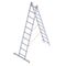 Σκάλα Αλουμινίου 2x10 Σκαλιά Αναπτυσσόμενη 4,63m  Διπλή-Σχήμα ''Λ'' με Βάση Στηρίγματος 11,20kg Αντοχή 150kg SN7210