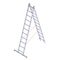 Σκάλα Αλουμινίου 2x11 Σκαλιά Αναπτυσσόμενη 5.17m  Διπλή-Σχήμα ''Λ'' με Βάση Στηρίγματος 12.5kg Αντοχή 150kg
