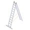 Σκάλα Αλουμινίου 2x12 Σκαλιά Αναπτυσσόμενη 5.71m Διπλή-Σχήμα ''Λ'' με Βάση Στηρίγματος 13.3kg Αντοχή 150kg
