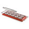 Marcato Φόρμα Design 10 θέσεων Κόκκινο για Ζυμαρικά Ravioli 34x12.5x2cm και Πλάστης