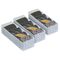 ORDINETT Ιταλίας Κουτί Αποθήκευσης 0.18kg 30.5x10.5x7.5cm από Πολυπροπυλένιο ΣΕΤ 3 Τεμαχίων TOP CLASS WHITE SET 3 DIVIDERS Διάφανο