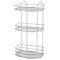 TEKNO-TEL Ραφιέρα Μπάνιου 3όροφη 24x15x47cm Πάχος Ø4mm Βάρος 0.85kg Επιχρωμιωμένο Ατσάλι