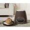 BAMA ITALY Διπλό Κρεβατάκι Γάτας-Σκαμπό 52x50x55cm RATTAN + 2 Μαξιλάρια PASHA Γκρί-Καφέ