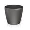 LECHUZA Classico 60 Premium Ø60x55.5cm Απλή Γλάστρα Χωρίς Σύστημα Αυτόματου ποτίσματος Ανθρακί Γυαλιστερή Γερμανίας