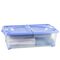 BAMA ITALY Κουτί Αποθήκευσης 59x39x18cm 27lt με Περιστρεφόμενες Ρόδες 360ᵒ Πλαστικό Διάφανο-Μπλε CONTENITORE ROTOBOX